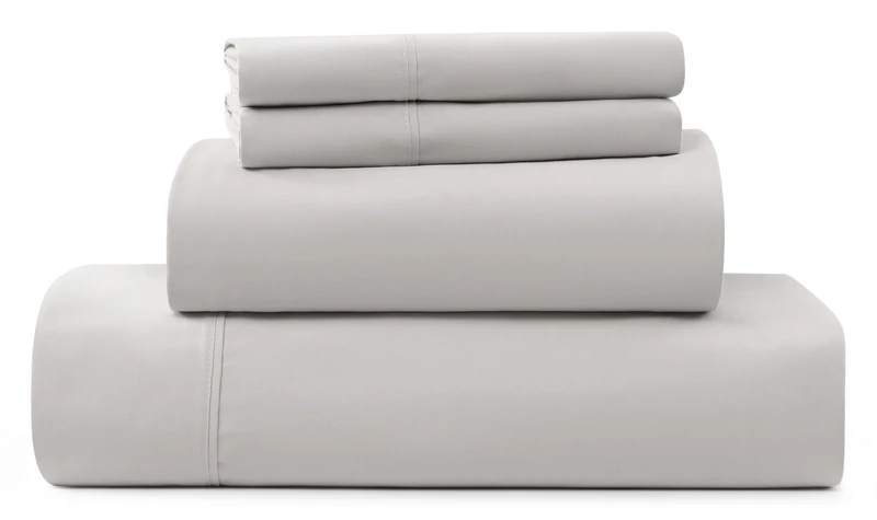 UGG 14046 Hedi Cali King Bed Sheets and Pillowcases 4-Piece Luxury Machine Washable Deep Pockets Wrinkle-Resistant Breathable Cozy Comfort Silky Cooling Sheets, California King, Stone
