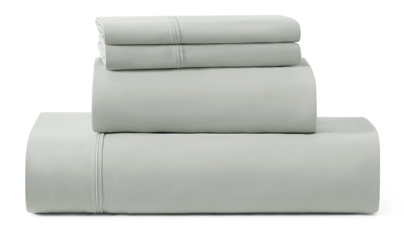 UGG 13696 Hedi Cali King Bed Sheets and Pillowcases 4-Piece Set Luxury Machine Washable Deep Pockets Wrinkle-Resistant Breathable Cozy Comfort Silky Cooling Sheets, California King, Mineral