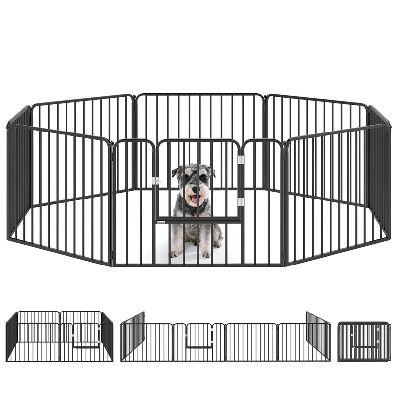 PawHut 60cm 8 Panels Heavy-Duty Dog Playpen for Small Dogs