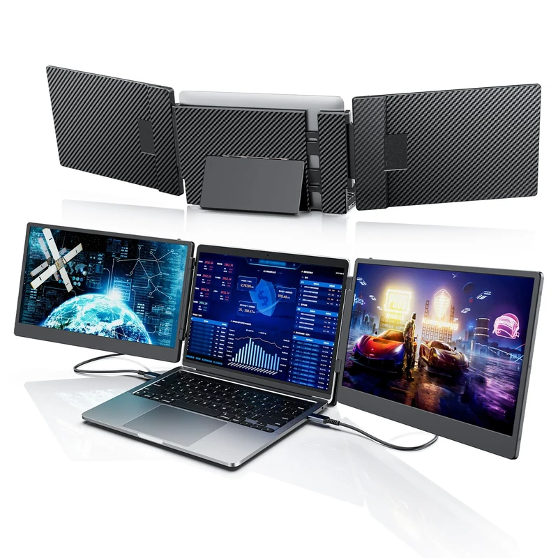 14" Laptop Screen Extender, Dual Screen Monitor Extender,1080P FHD IPS Laptop Portable Monitor for Laptops 13-16.5", Suit for Windows Mac Android PS5 etc
