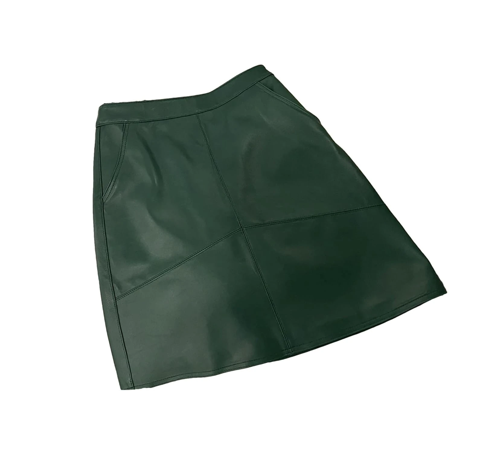 Woman Elegant Skirts Korean Style Genuine Leather Skirts High Waist Mini Skirt