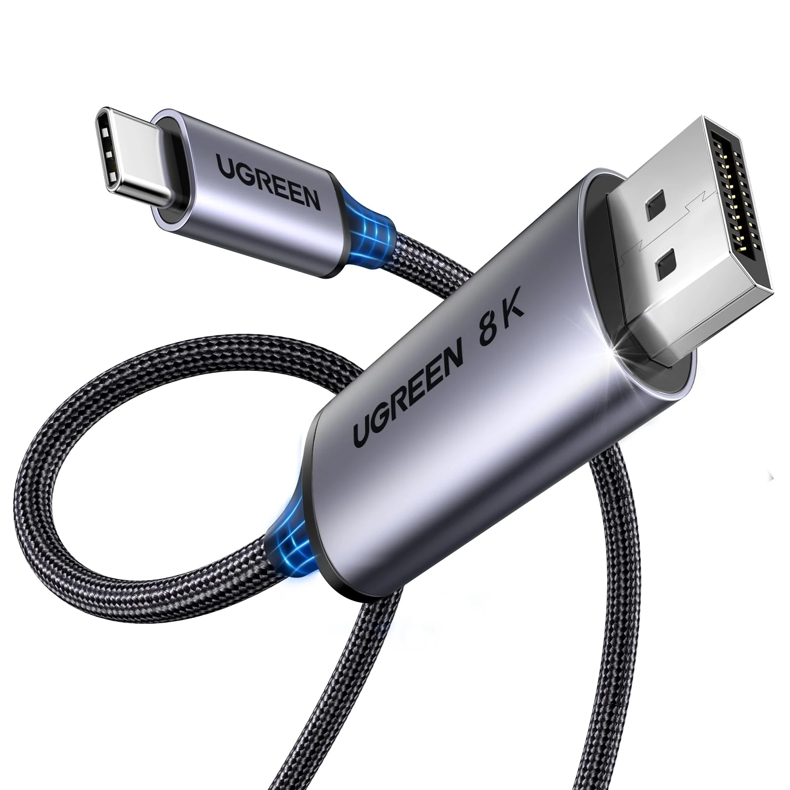 UGREEN USB C to DisplayPort 1.4 Cable 2m Bi-directional 8K@60Hz 4K@240/144/120Hz Type C Thunderbolt DP HDR VRR ALLM G-Sync Compatible with MacBook iMac Mac Mini iPad Pro iPhone 16 Galaxy S25 Ultra