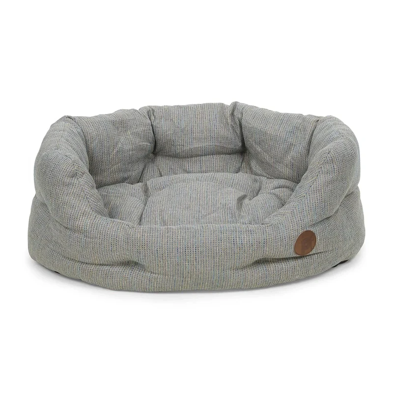 Petface Meadow Weave Oval Dog Bed with Reversible Cushion, Machine Washable, Large (Pack of 1)
