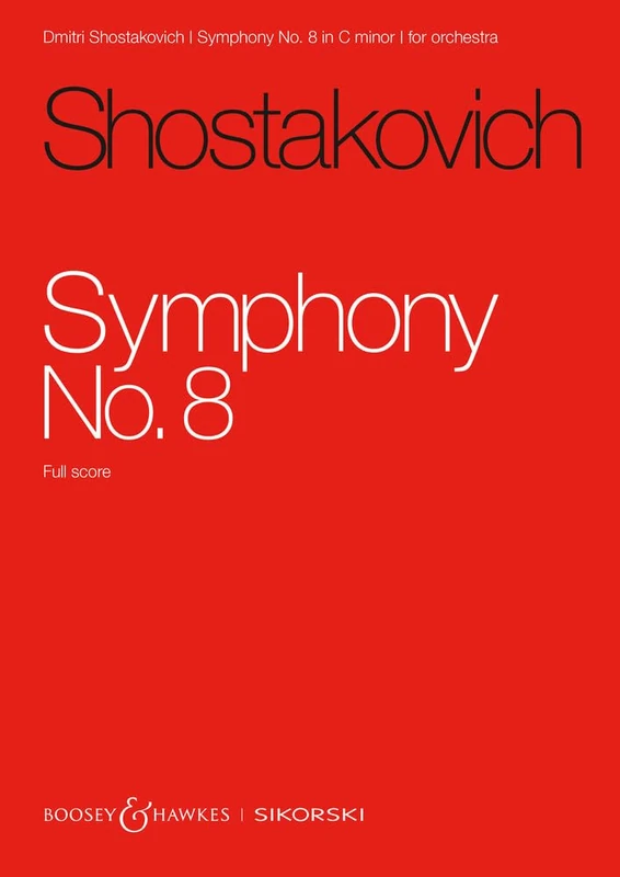 Dmitri Shostakovich: Symphony No. 8 op. 65 - Boosey & Hawkes and Sikorski Full Score (SIK2508): op. 65. Orchester. Studienpartitur. - Image 1