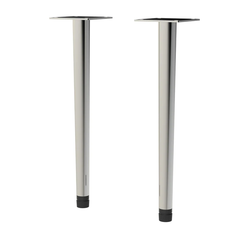 nuie NFL326 Bathroom Accessories Wall Hung Vanity Unit 2 Piece Decorative Leg Set, 70 x 260 x 70mm, Chrome - Image 1