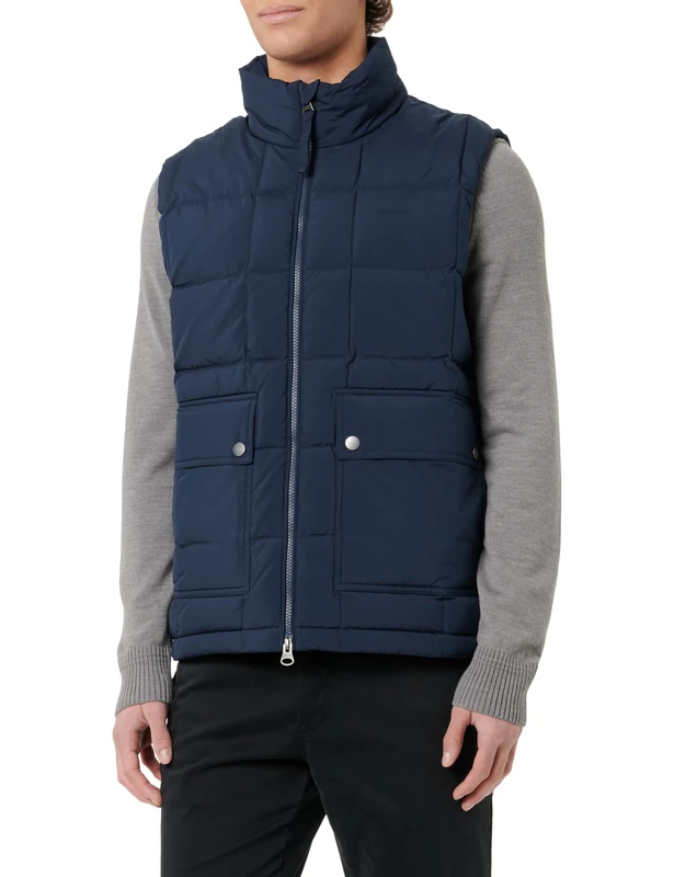 GANT Men's MID Down Vest, Marine, M - Image 1