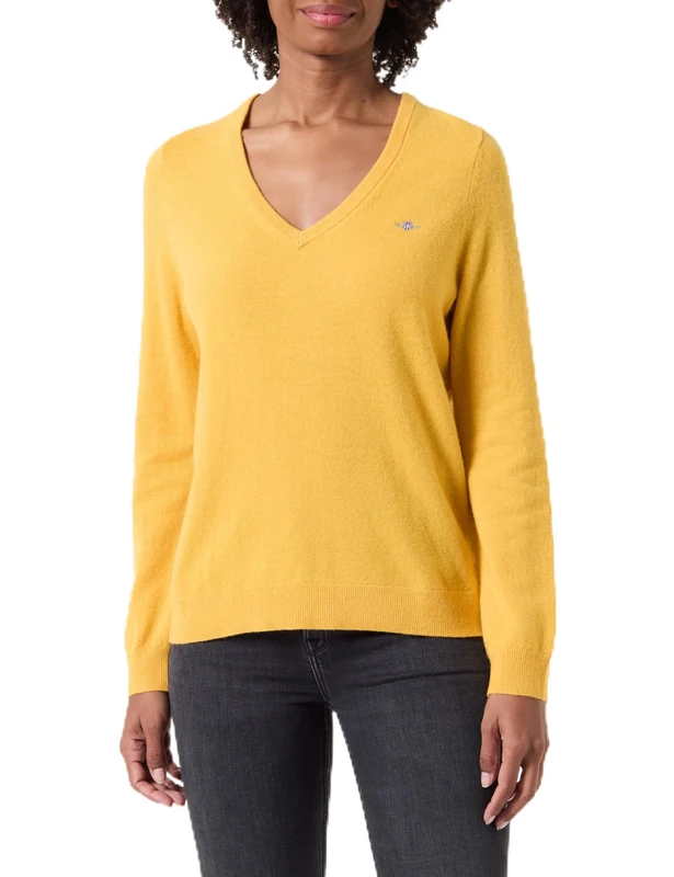 GANT Extrafine Lambswool V-Neck, Faded Sunset, S