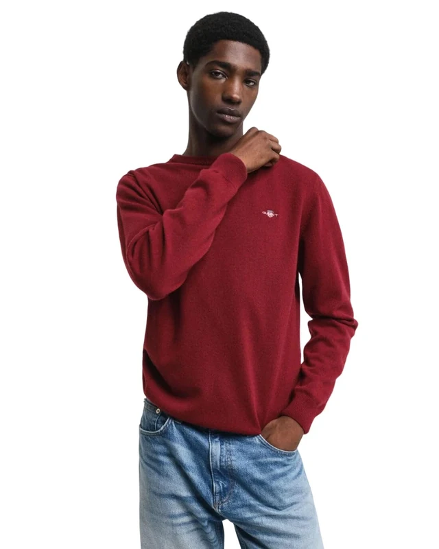 GANT Superfine Lambswool C-Neck, Plumped Red, M
