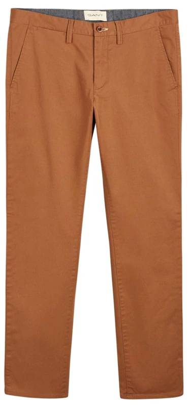 GANT Slim Twill Chinos, Roasted Walnut, 32 W/32 L