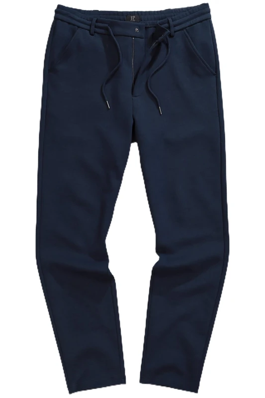 JP 1880 Men's Large Sizes Menswear L-8XL Jersey Trousers, Slip-On Waistband Trousers, Chino, Flexnamic, Business, Construction Kit New York 823920, Navy Blue, 7XL