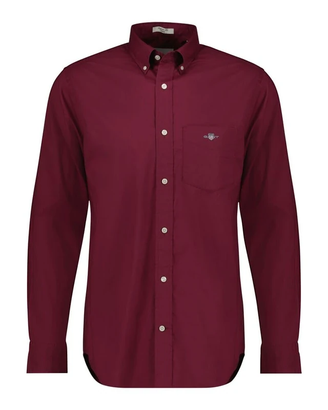 GANT REG POPLIN Shirt, Weinrot, S