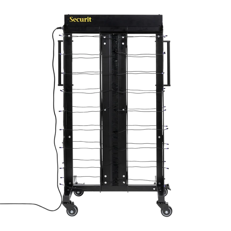 Securit Charging Station for 36 LED Lamps - Black with Wheels