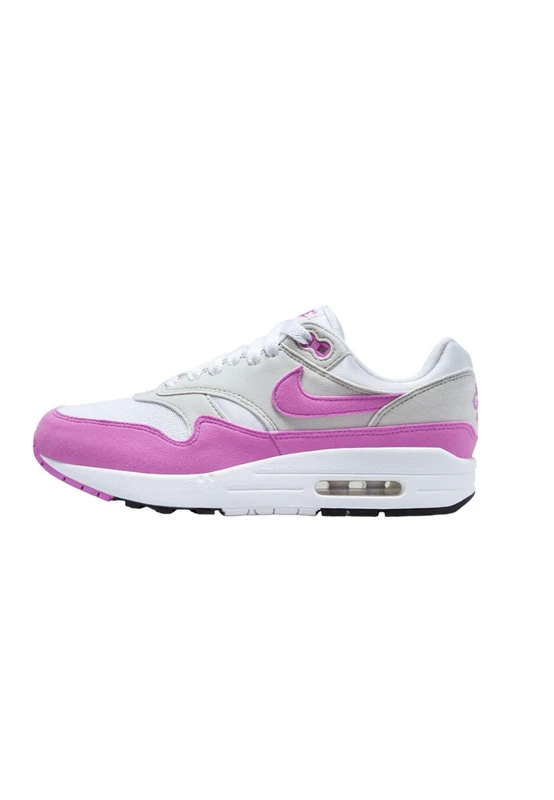 NIKE Women's Air Max 1 '87 Sneaker, Neutral Grey Fuchsia Dream White Black, 10 UK