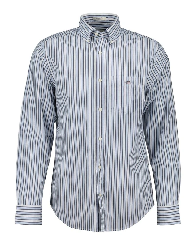 GANT REG POPLIN Stripe Shirt, Clear Sky, M
