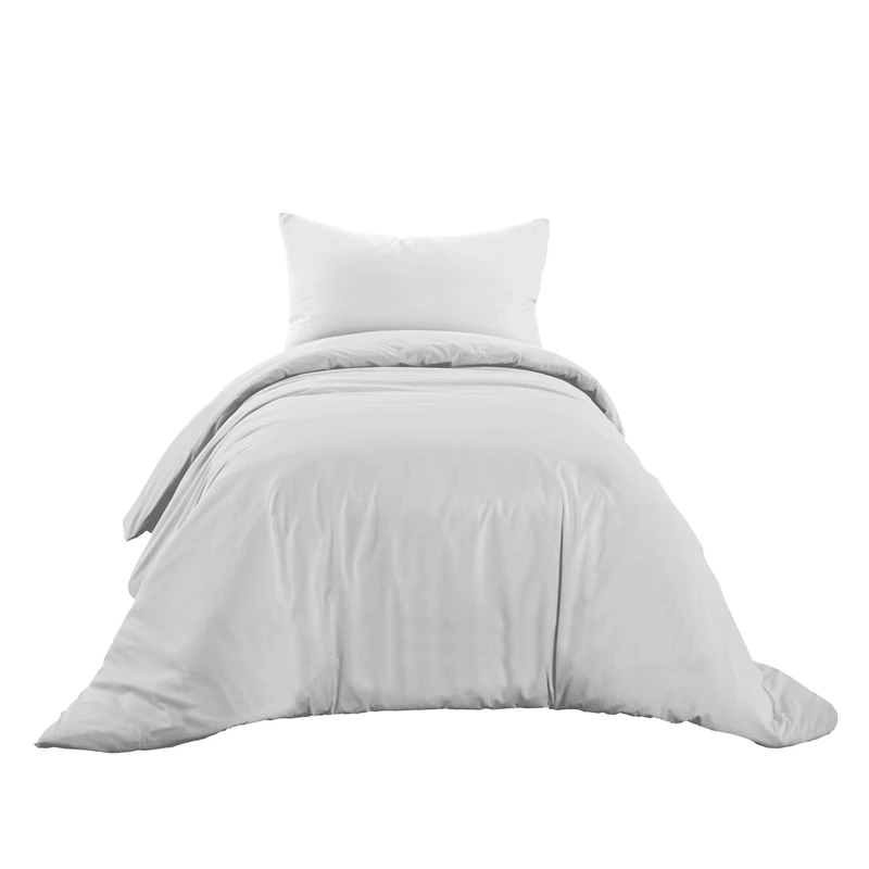 Ruggeri - Duvet Cover Set - 100% Pure Cotton - Made In Italy - Let's Color Collection! (Single, White)