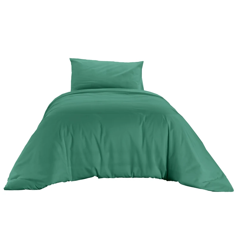Ruggeri - Duvet Cover Set - 100% Pure Cotton - Made in Italy - Let's Color Collection! (Queen Size, Green)