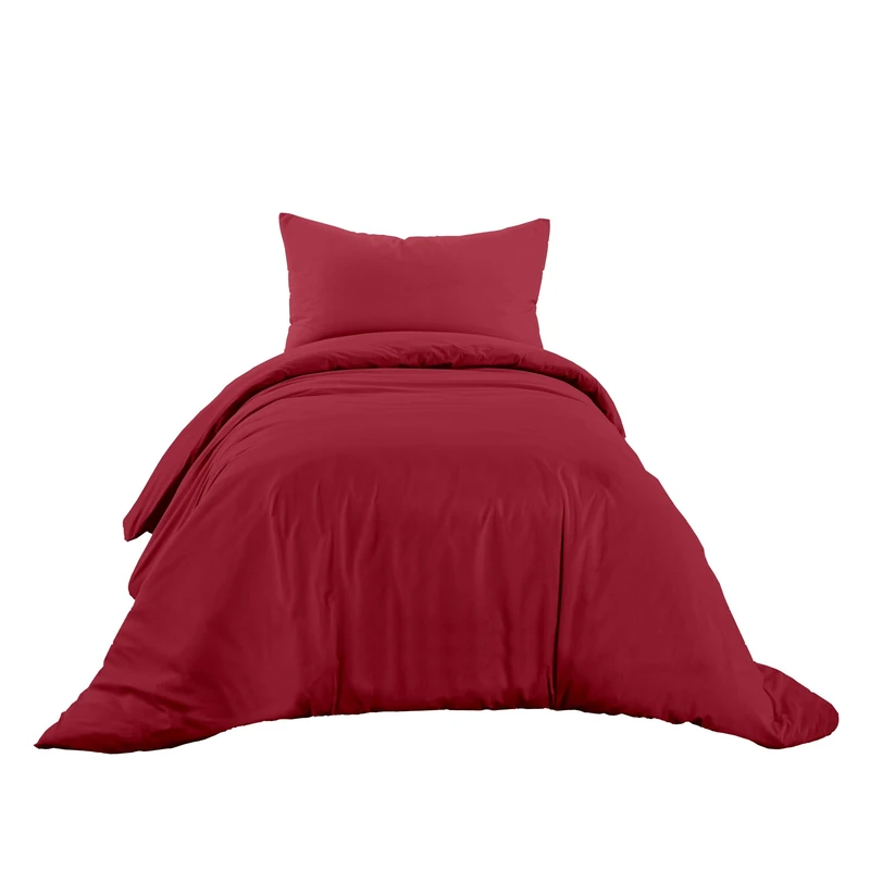 Ruggeri 100% Pure Cotton Duvet Cover Set - Single, Red