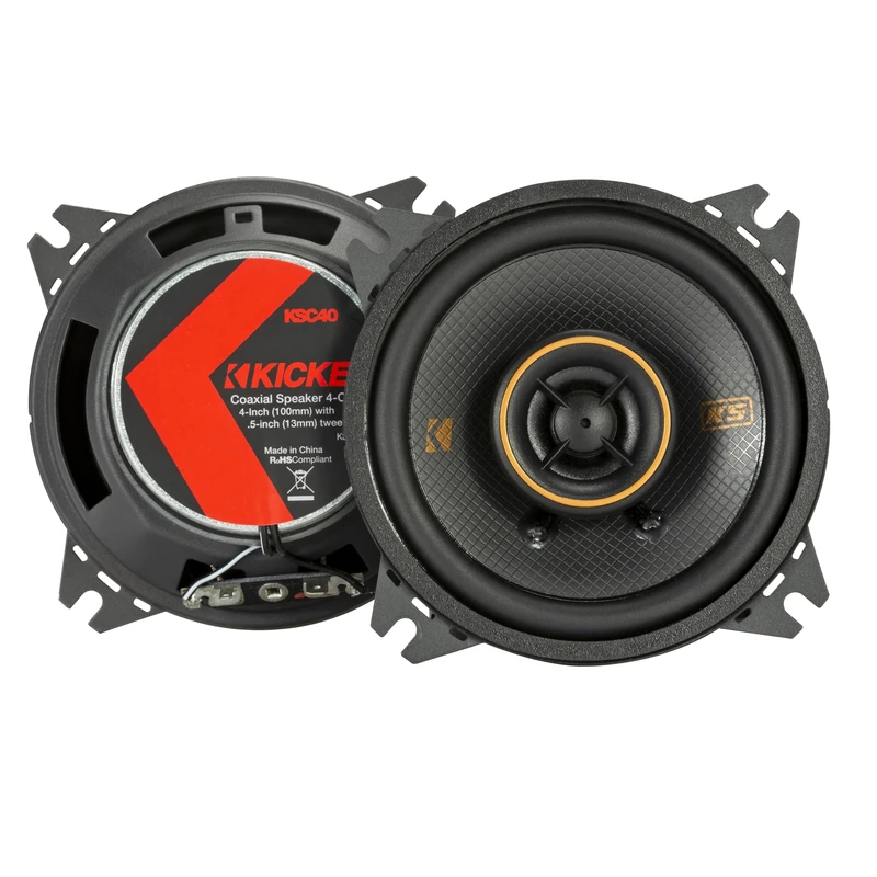 Kicker 51KSC404 KS-Series 4" Coaxial Speakers with .5" tweeters, 4-Ohm, Pair