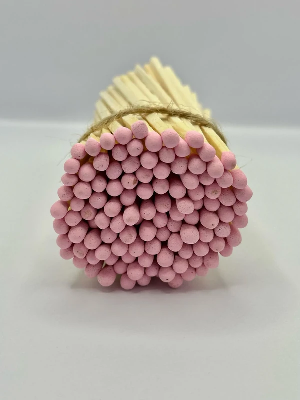 Long Pink Tip Refill Matches, Pack of 100, 4" Inch Matches for Candles, Wedding Matches, Long Pink Matches (Pink)