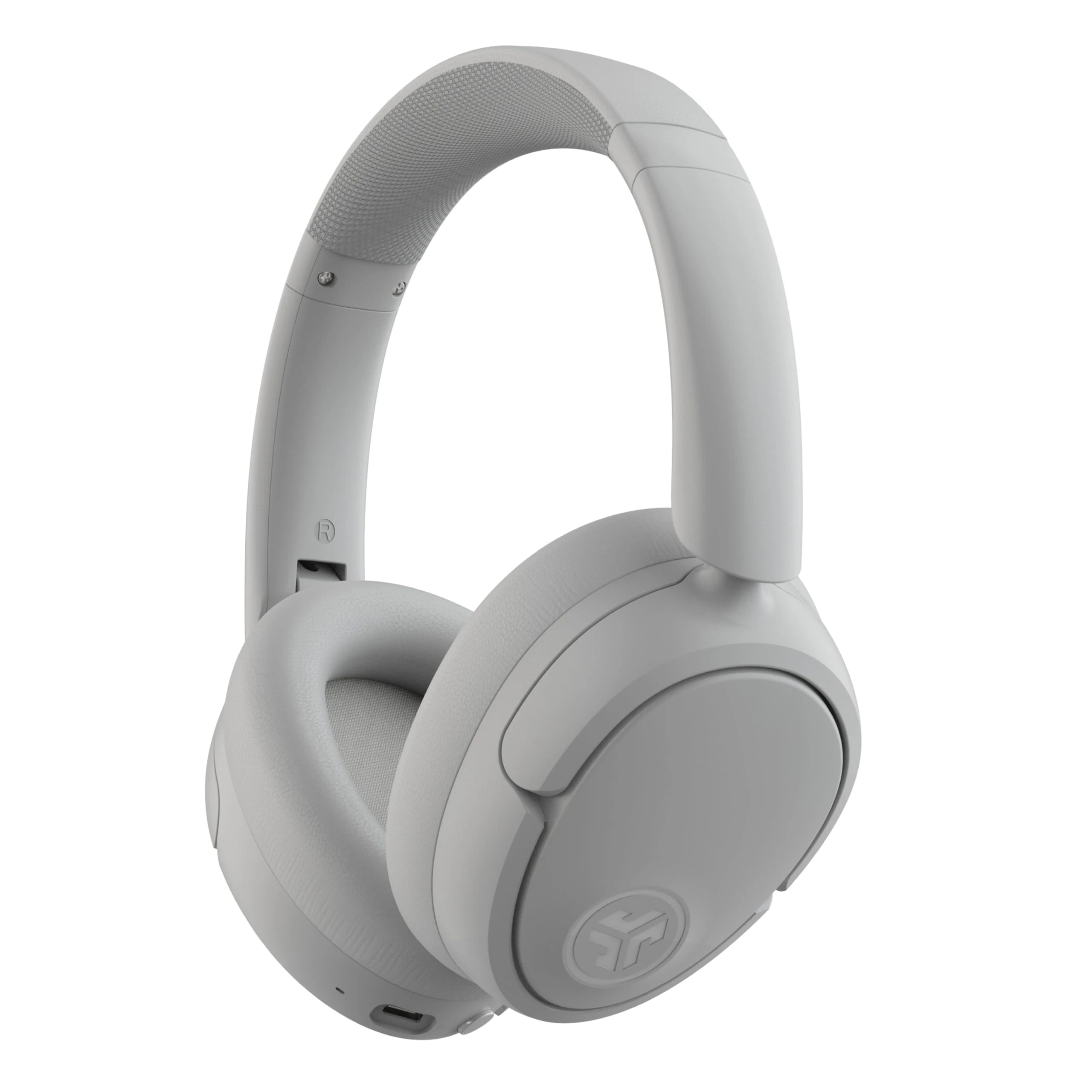 JLab JBuds LUX ANC Smart Active Noise Cancelling Headphones - Wireless Over Ear Headphones with Microphone, 70+ H Playtime Foldable Bluetooth Earphones with Multipoint & Customisable Sound, White