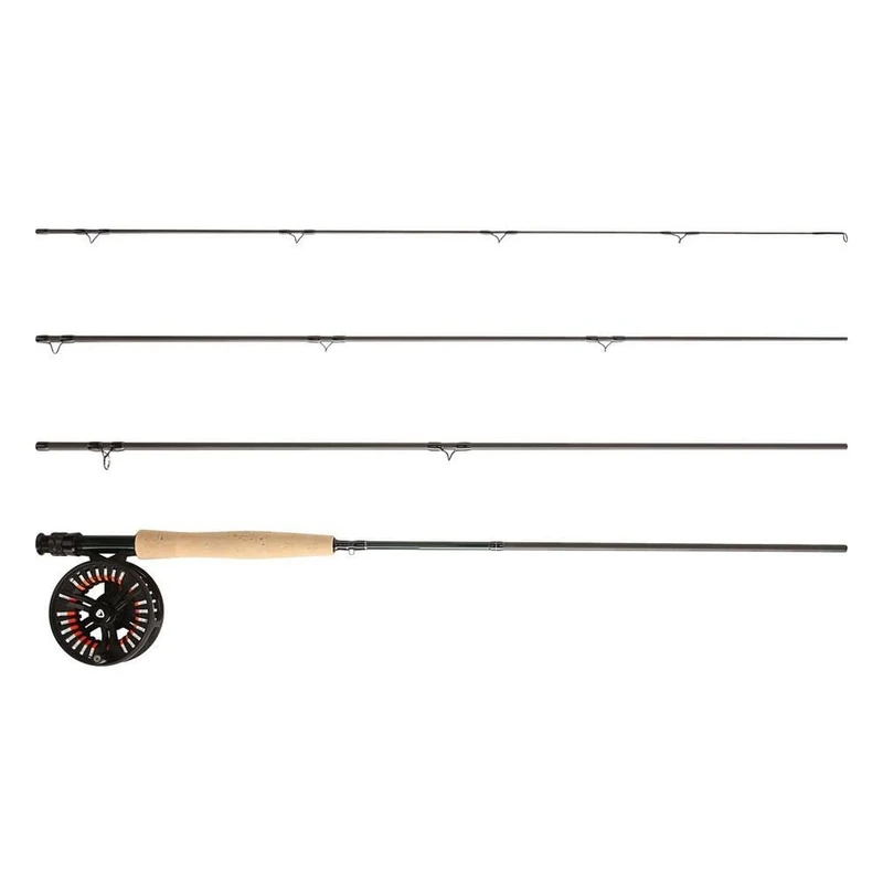 Greys Cruise Fly Fishing Rod & Reel Combo | Medium Fast 4-Piece Fly Rod With Cruise Large Arbor Fly Reel | Full Disc Drag | Suitable For Freshwater And Saltwater Angling | 9ft | 5/6