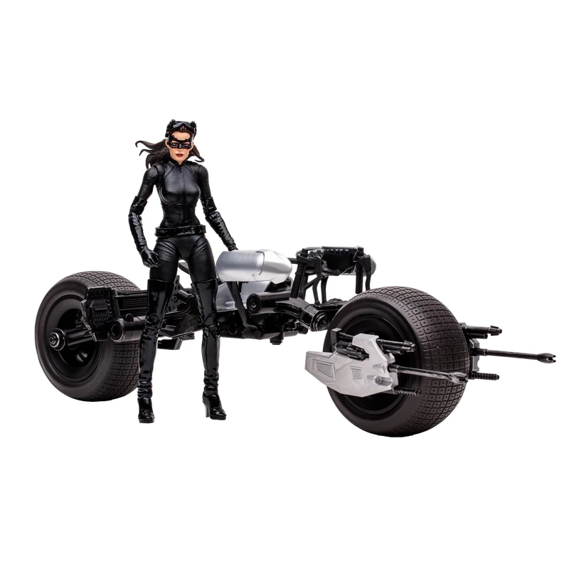 McFarlane Toys DC 7In Scale Vehicles Batpod,The Dark Knight Rises with Catwoman, Nero
