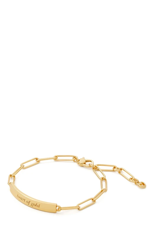 Kate Spade New York Idiom Bracelet Heart Of Gold Id Bracelet (Gold)