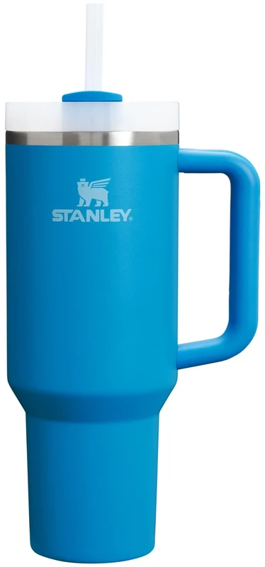 Stanley Quencher H2.0 FlowState Stainless Steel Vacuum Insulated Tumbler with Lid and Straw for Water, Iced Tea or Coffee, Smoothie and More, Azure, 40oz, 10-11824-066