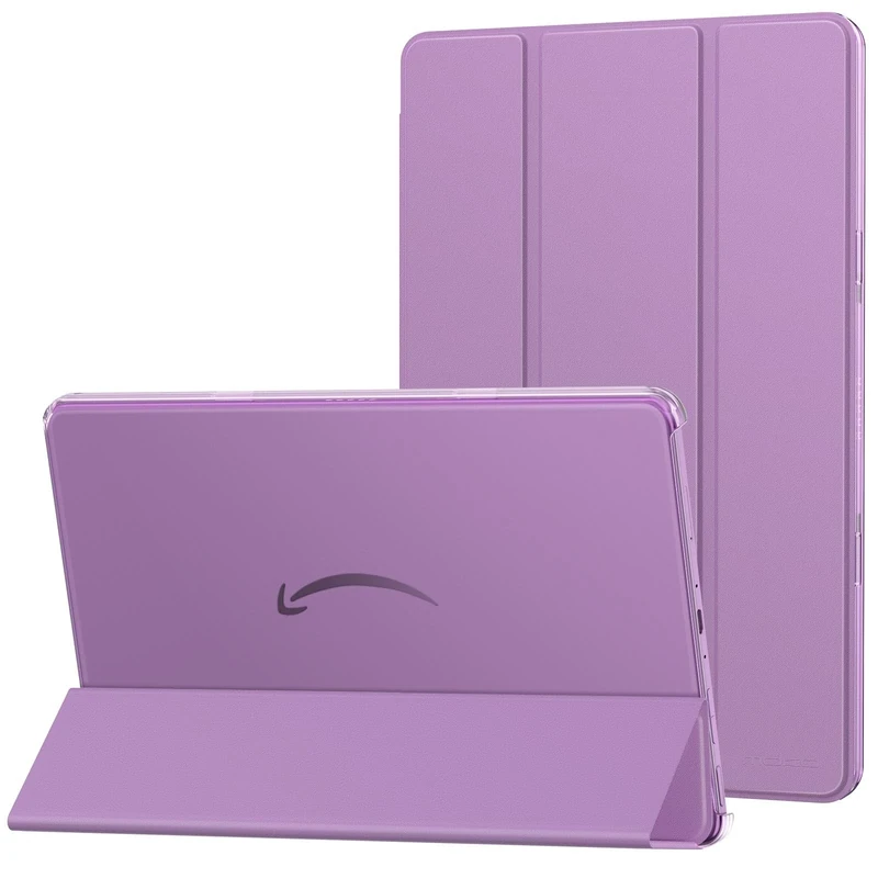 MoKo Case Fits Amazon Fire Max 11 Tablet (13th Gen, 2023 Release) 11" - Slim PU Leather Trifold Stand Cover for Kindle Fire 11 Tablet Frosted Hard Back Shell with Auto Wake/Sleep, Purple