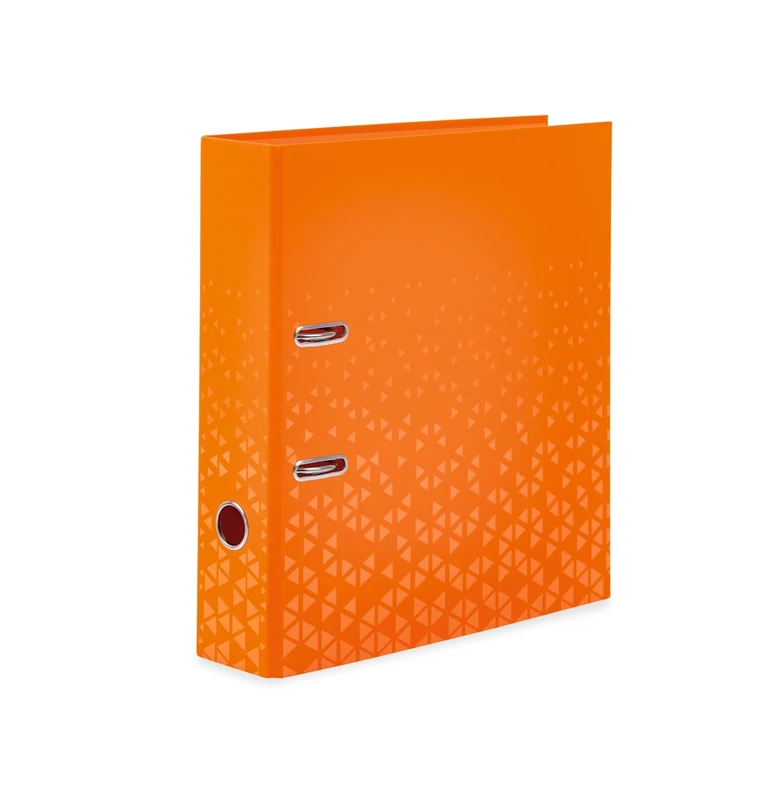HERMA A4 Lever Arch File Orange, Pack of 5, 70mm Spine, Heavy Duty Folder with Pattern Motif, Glossy Finish & Inner Print, Kids Ring Binder, Archiving Folder & Storage File Organizer