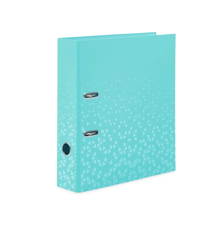 Herma A4 Lever Arch File Turquoise, Pack of 5, 70mm Spine, Heavy Duty Folder with Pattern Motif, Glossy Finish & Inner Print, Kids Ring Binder, Archiving Folder & Storage File Organizer