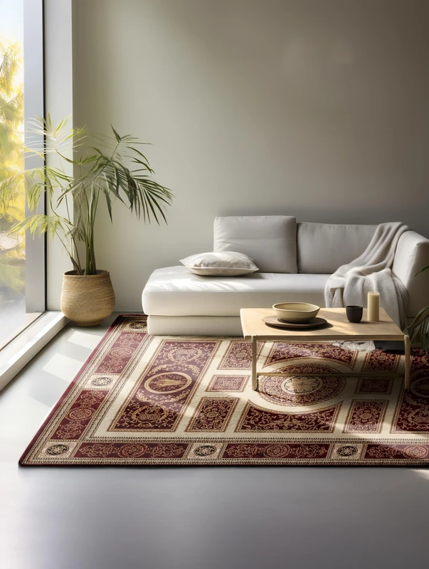 Nouristan Oriental Rug - Runner Oriental Classic Oriental Living Room Rug Densely Woven with Border Flat Weave for Living Room, Bedroom, Dining Room, Hallway - Red, 160 x 235 cm