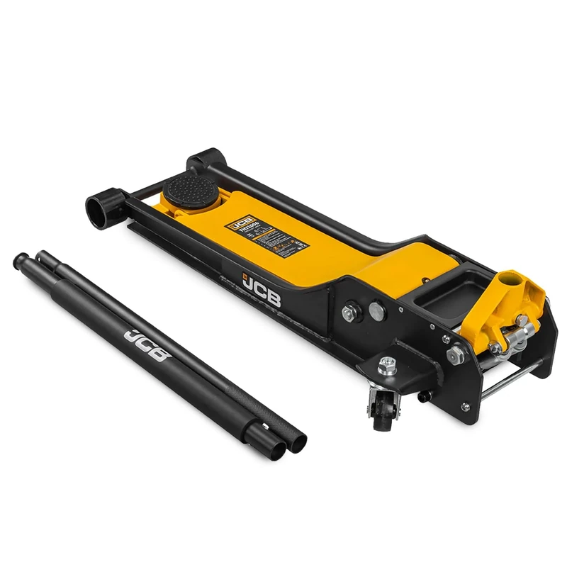 JCB 1.5 Tonne Automotive Low-Profile Double-Pump Long Jack, 610mm Max.Height | 3 Year Warranty