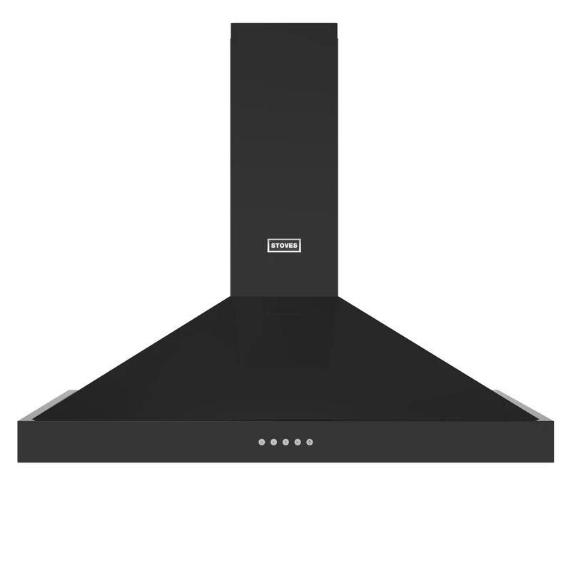 Stoves Sterling 100PYR Pyramid 100cm Chimney Cooker Hood - Black