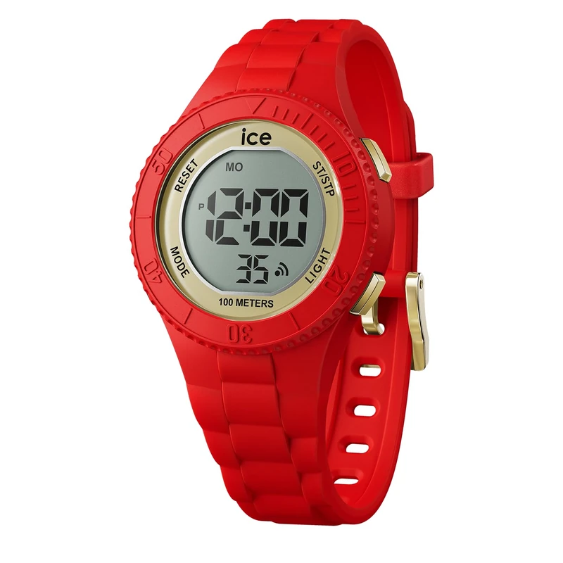 ICE-WATCH - ICE Digit Red Gold - Boy's (Unisex) Wristwatch with Plastic Strap - 021620 (Small)