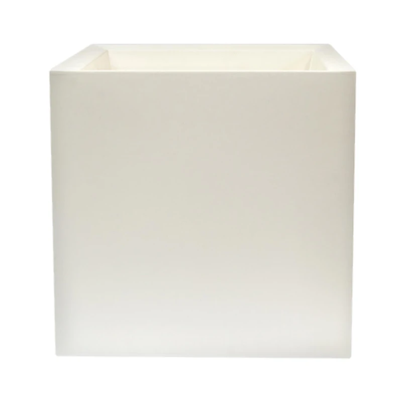 WELL HOME MOBILIARIO & DECORACIÓN Cube dan-i Flower Pot 57 L White, Polyethylene (PE), 57L