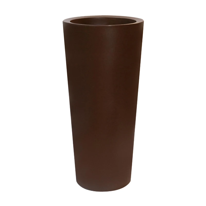 WELL HOME MOBILIARIO & DECORACIÓN Laur-i Flower Pot Diameter 40 x 80 cm Bronze, Ø40x80