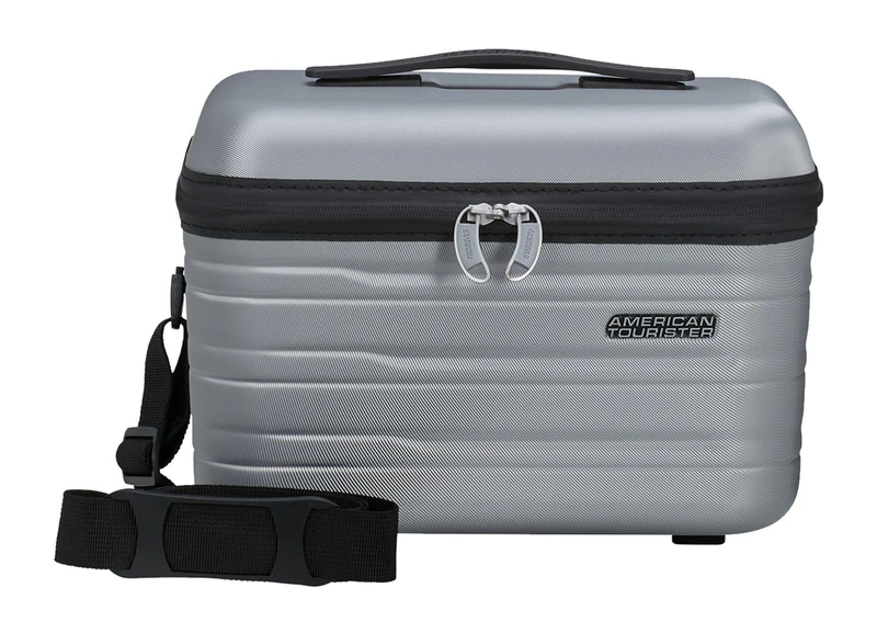 American Tourister Flashline - Beauty Case, 36 cm, Silver (Sky Silver)