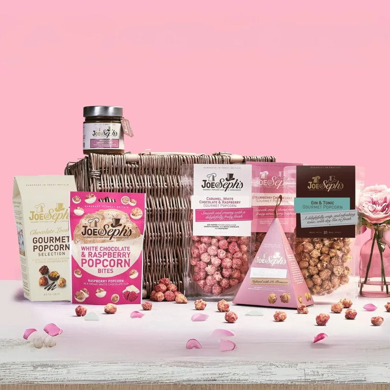 Joe & Seph's For Her Gourmet Hamper | Award winning, gourmet popcorn, sweet popcorn, salted caramel, gifts for her, gifts for him, valentine's day gifts