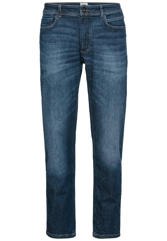 camel active Men's Herren Regular Fit Houston Stretch Jeanshose Dunkelblau, Menswear-38/32 Trouser, Indigo, 38 W/32 L - Image 1