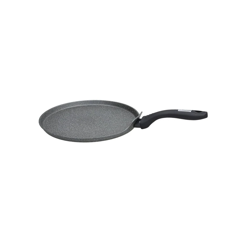 Non-Stick Crepe Pan for Oil-Free Cooking – Frying Pan for Crepes, Vegetables and Meat, Aluminium Coated in Stone, 25 cm