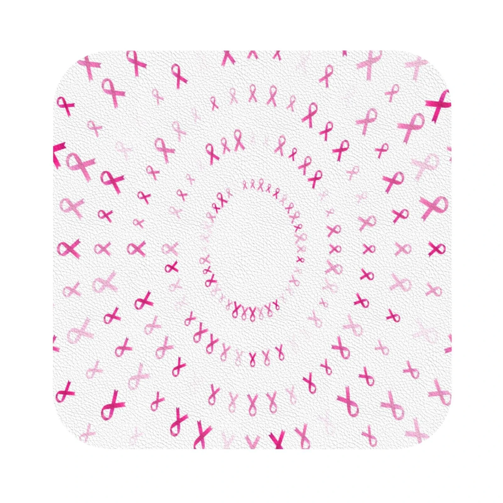 Pevtufa Breast Cancer Awareness (4) Leather Coasters for Drinks Sets 4 Pcs Drink Table Cup Coasters for Living Room Kitchen Bar Coffee Decor
