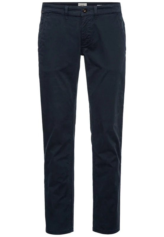camel active Madison Men's Cotton Chino Trousers, Blue, 38 W/34 L - Image 1