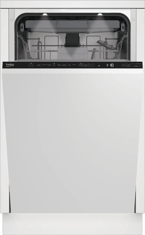 Beko BDIS38040Q Fully Integrated Slimline Dishwasher - Black Control Panel with Sliding Door Fixing Kit - C Rated
