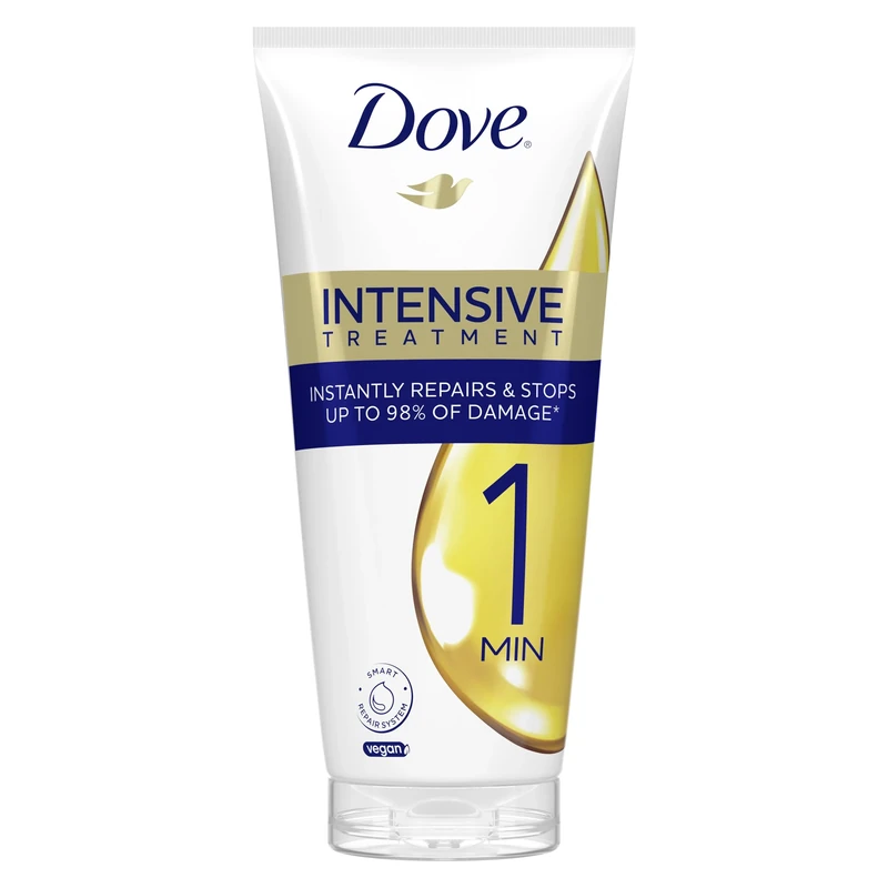 Dove 1 Minute Intensive Treatment Conditioner instantly repairs and stops up to 98% of damage* for damaged hair 170 ml