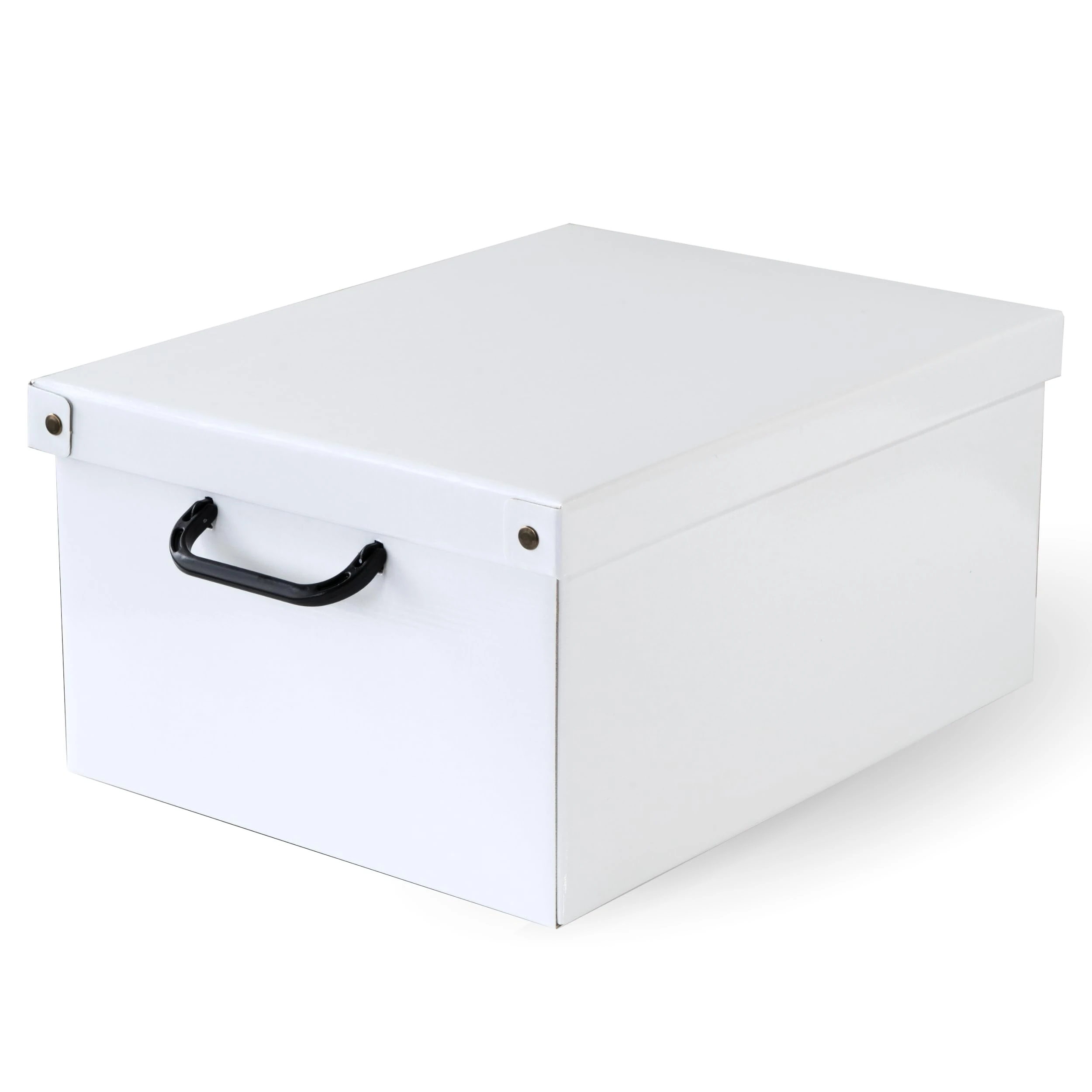 LAVATELLI Bauletto Bianco, decorative storage box, cardboard storage boxes with lids, storage boxes with lids and Handles, clothes storage, toy box storage, storage baskets, teddy storage, White