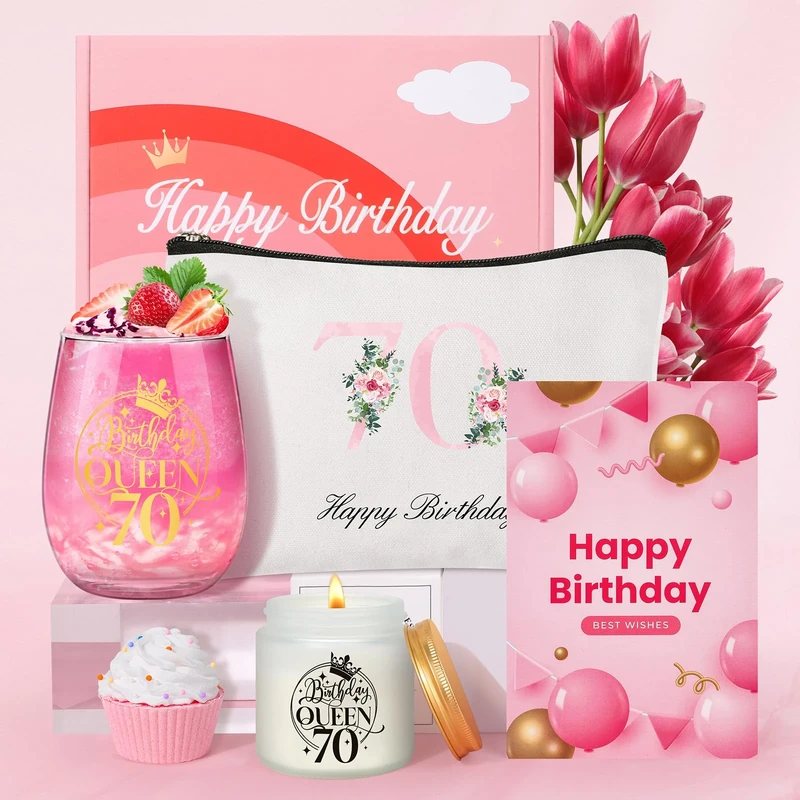 70th Birthday Gifts for Her, Birthday Pamper Gifts for Her, Personalised 70th Gift Set, Gift Box, Sister, Best Friends - Image 1
