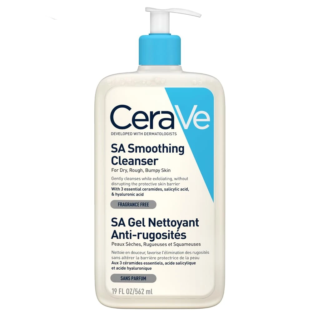 CeraVe SA Smoothing Cleanser with Salicylic Acid for Dry, Rough & Bumpy Skin 19OZ