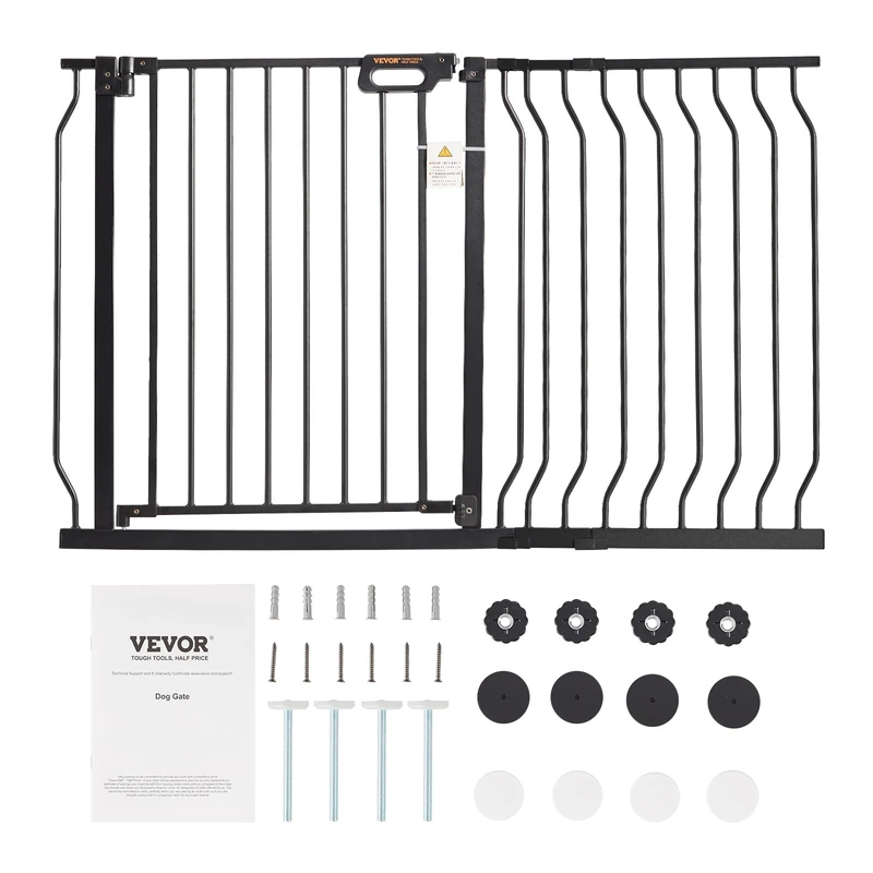 VEVOR Baby Gate, 29.5 to 48.4 Inch Extra Wide, 30 Inch Height, Dog Gate for Stairs, Gates and House, Child Safety Gate with Snap Mounting Kit and Safety Kit - Image 1
