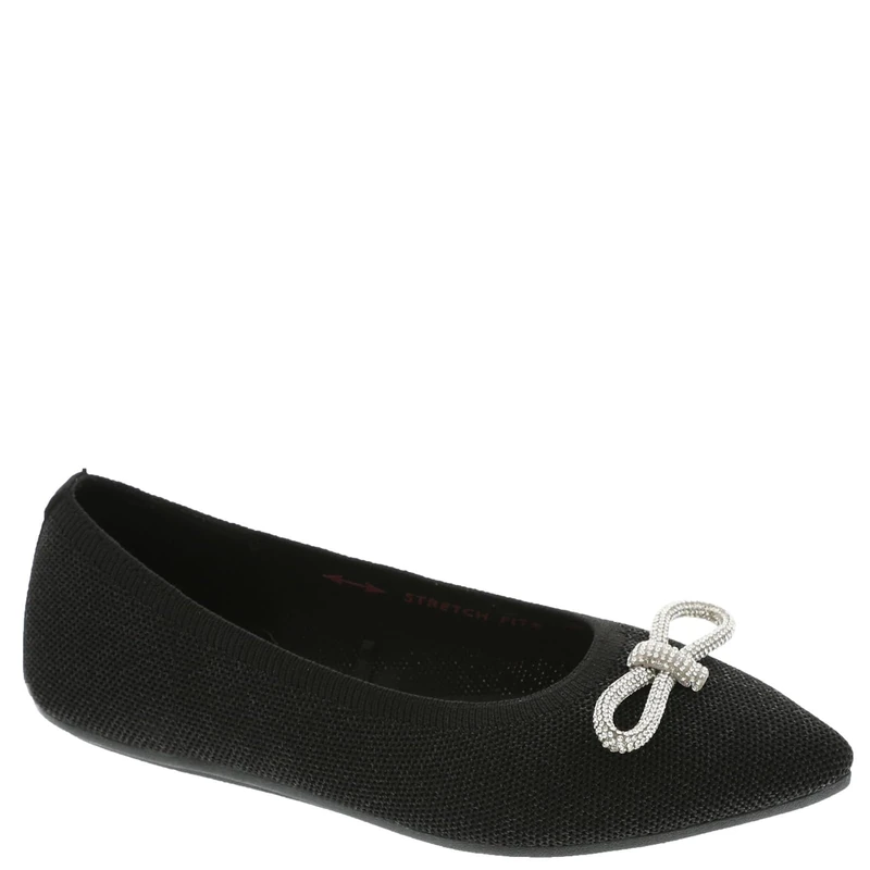 Skechers Women's Cleo Point-Glizty Haze Ballet Flat, Black, 6 UK